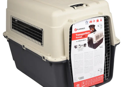 Flamingo Nomad IATA XXL Transport Box – Extra-Large Dog Carrier with Wheels, Up to 50kg