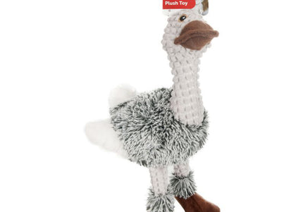 Flamingo Plush Emu Dog Toy 30cm – Soft Squeaky Plush, Durable and Entertaining