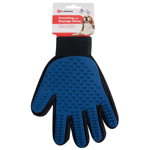Flamingo Grooming Glove – Flexible Silicone Brush Mitt with Gentle Massaging Bristles