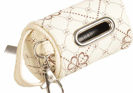 Flamingo Vito Poop Bag Holder White – Chic Dispenser with Starter Roll, Stylish and Compact