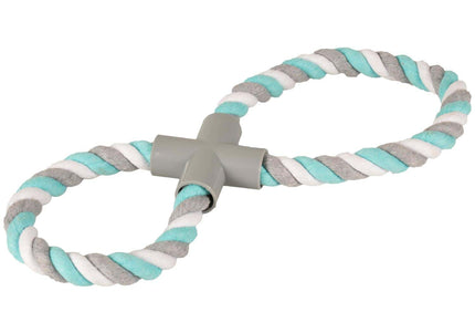 Flamingo Cotton Jim Pull Rope Toy 37cm – Figure Eight Durable Mint Rope Puller
