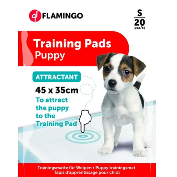 Flamingo Training Pads – Large Absorbent Pee Mats with Attractant, 20 Pack
