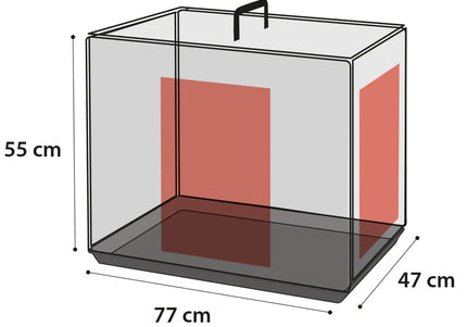 Flamingo Ebo Black Metal Dog Cage – Medium Size, Sturdy and Secure Design, 47x77x55cm