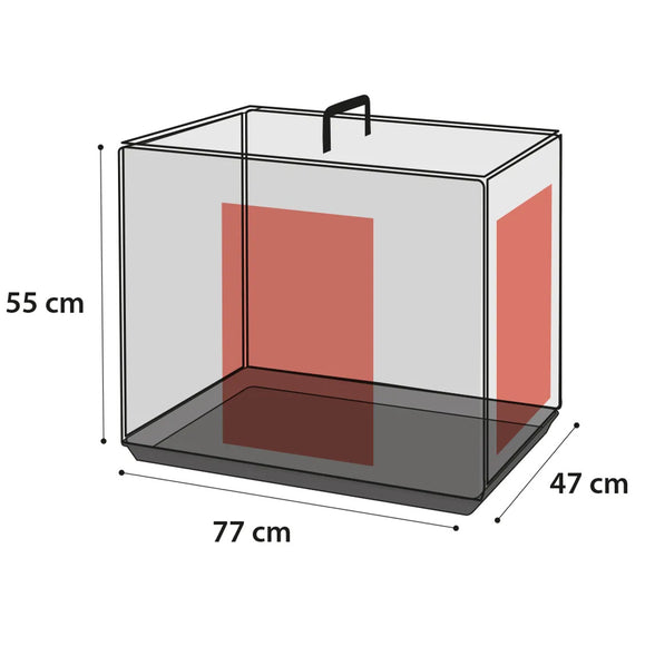 Flamingo Ebo Black Metal Dog Cage – Medium Size, Sturdy and Secure Design, 47x77x55cm