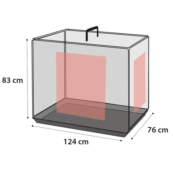 Flamingo Ebo Black Metal Dog Cage XXL – Heavy-Duty Secure Crate, 76x124x83cm