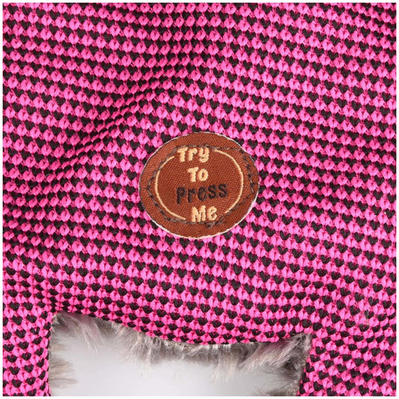 Flamingo Rabbit Plush Toy 31cm – Rustling Sound, Movable Paws, Engaging Playtime