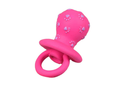 Flamingo Latex Soother Chew Toy – Pacifier Shape, 12cm, Durable Purple Design