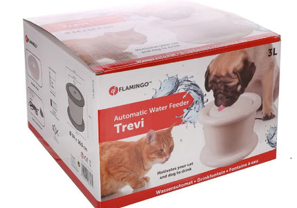 Flamingo Trevi Automatic Water Feeder 3L – Large Capacity Pet Hydration Dispenser, Spill-Resistant Design