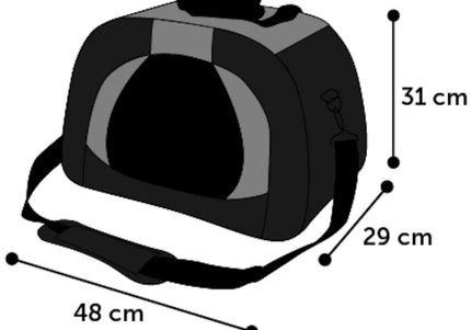 Flamingo Doris Pet Carrying Bag – Solid Portable Carrier, 48x29x31cm, Up to 7kg