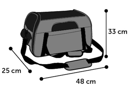 Flamingo Gisel Carrying Bag – Lightweight Pet Carrier, 7kg Capacity, 48x25x33cm, Comfortable Design