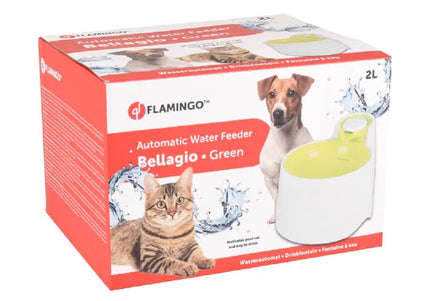 Flamingo Bellagio Automatic Water Feeder 2L – Quiet Blue Pet Fountain with Continuous Flow