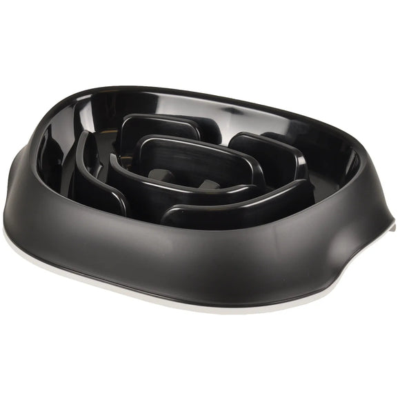 Flamingo EXQI Slow Feeder Bowl – 950ml Black, Durable Anti-Gulping Design for Healthy Eating