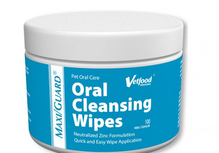 Vetfood Maxi Guard Oral Cleansing Wipes – Gentle Dental Cleaning, 100 Count Pack