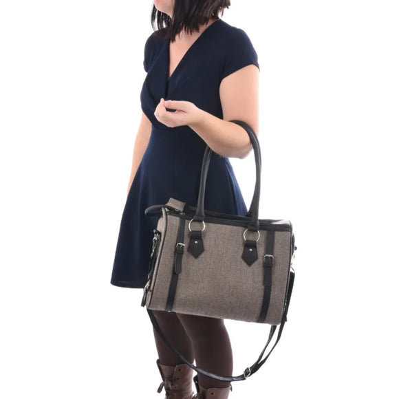 Flamingo Tatjana Pet Carrying Bag – Elegant Brown Carrier, 37x24x31cm, Holds Up to 4kg