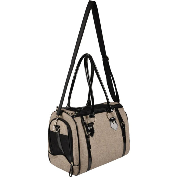 Flamingo Tatjana Pet Carrying Bag – Elegant Brown Carrier, 37x24x31cm, Holds Up to 4kg