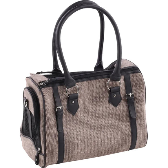 Flamingo Tatjana Pet Carrying Bag – Elegant Brown Carrier, 37x24x31cm, Holds Up to 4kg