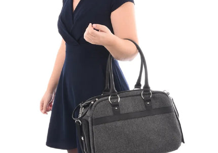 Flamingo Justine Carrying Bag – Stylish Dark Gray Pet Carrier, 44x23x32cm, Up to 5kg