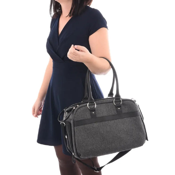 Flamingo Justine Carrying Bag – Stylish Dark Gray Pet Carrier, 44x23x32cm, Up to 5kg