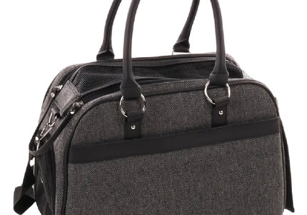 Flamingo Justine Carrying Bag – Stylish Dark Gray Pet Carrier, 44x23x32cm, Up to 5kg