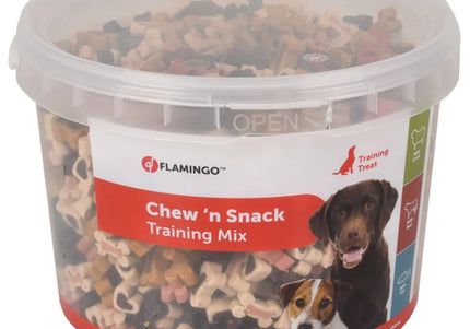 Flamingo Chew'n Snack Training Mix – Lamb, Beef, Fish Variety, 1.8kg, Tasty Reward Treats