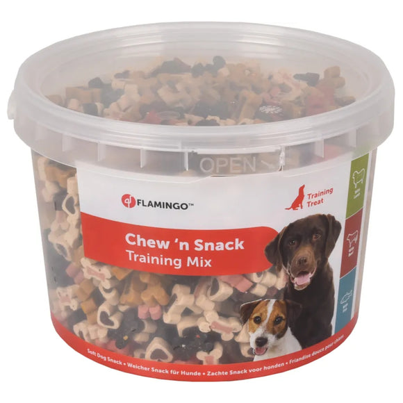 Flamingo Chew'n Snack Training Mix – Lamb, Beef, Fish Variety, 1.8kg, Tasty Reward Treats