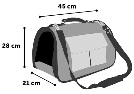 Flamingo Amy Pet Carrying Bag – Stylish Lightweight Carrier, 45x21x28cm, Holds Up to 7kg