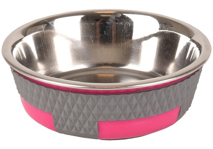 Flamingo Feeding and Drinking Bowl – Steel, Non-Slip Base, Small Size, Durable Design