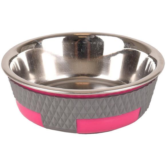 Flamingo Feeding and Drinking Bowl – Steel, Non-Slip Base, Small Size, Durable Design