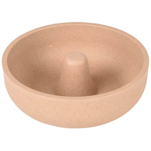 Flamingo Rimboe Slow Feeder Bamboo Dog Bowl – Medium, Promotes Healthy Eating Pace
