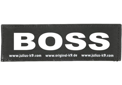 Julius K9 Boss Patch Set – Velcro Attachment, Small Size, 2 Durable Harness Patches
