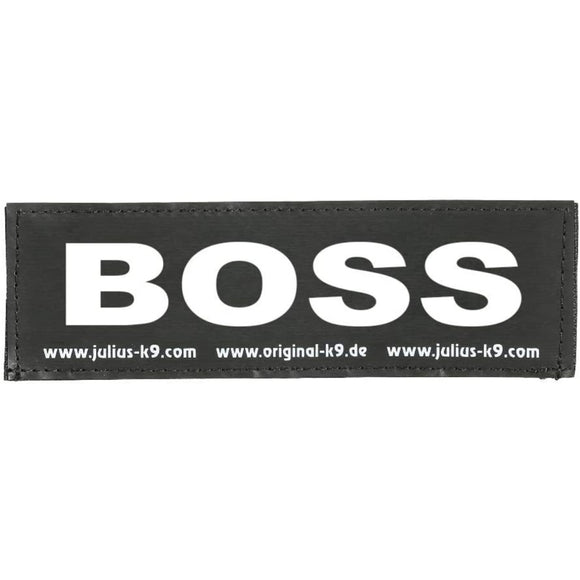 Julius K9 Boss Patch Set – Velcro Attachment, Small Size, 2 Durable Harness Patches