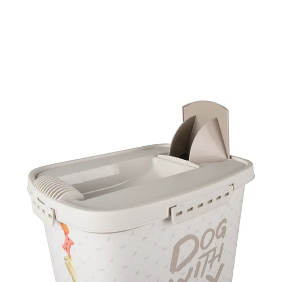 Flamingo June Food Barrel 23.3L – Large Airtight Dog Food Container with Scoop Included