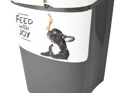 Flamingo Pria Food Barrel 38L – Large Dog Food Container with Wheels and Measuring Cup