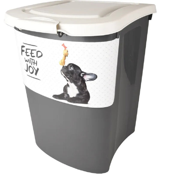 Flamingo Pria Food Barrel 38L – Large Dog Food Container with Wheels and Measuring Cup