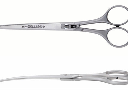 Witte Rose Line 6.5" Curved Safety Scissors – Precision Stainless Steel, Ergonomic Grip