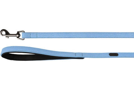 Flamingo Leza Blue Leash – Artificial Leather, Padded Handle, 1.5x100cm, Lightweight Design