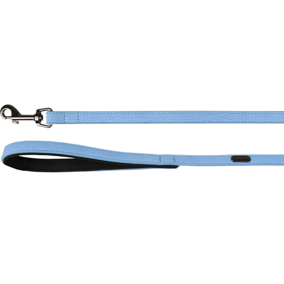 Flamingo Leza Blue Leash – Artificial Leather, Padded Handle, 1.5x100cm, Lightweight Design
