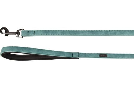 Flamingo Delu Green Dog Leash – Eco-Leather, Padded Handle, 130cm x 25mm, Durable Design