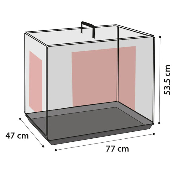 Flamingo Nyo Black Metal Dog Cage – Medium Size, Lift-Up Door, Sturdy Construction