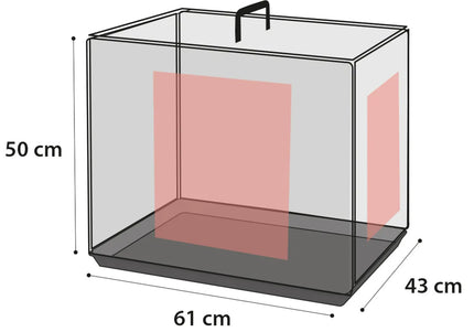 Flamingo Mezo Black Metal Dog Cage – Sturdy Small Crate, 43x61x50cm, Secure Design