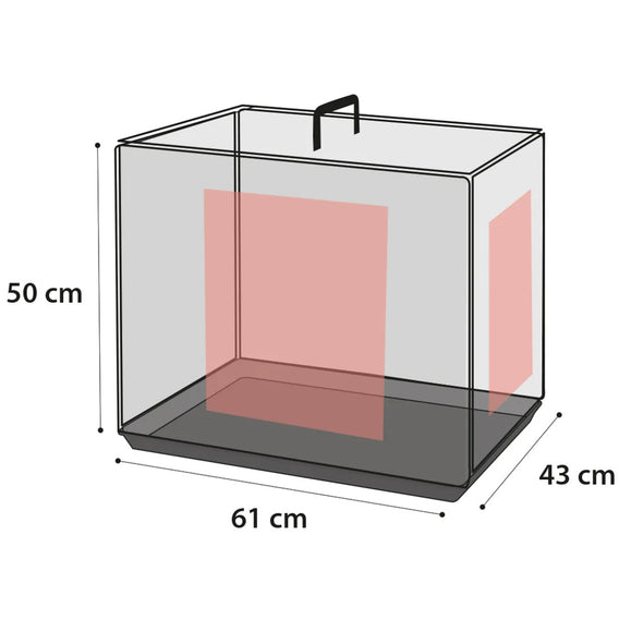 Flamingo Mezo Black Metal Dog Cage – Sturdy Small Crate, 43x61x50cm, Secure Design