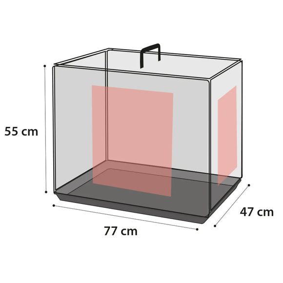 Flamingo Mezo Black Metal Dog Cage – Medium Size, Sturdy and Secure Design