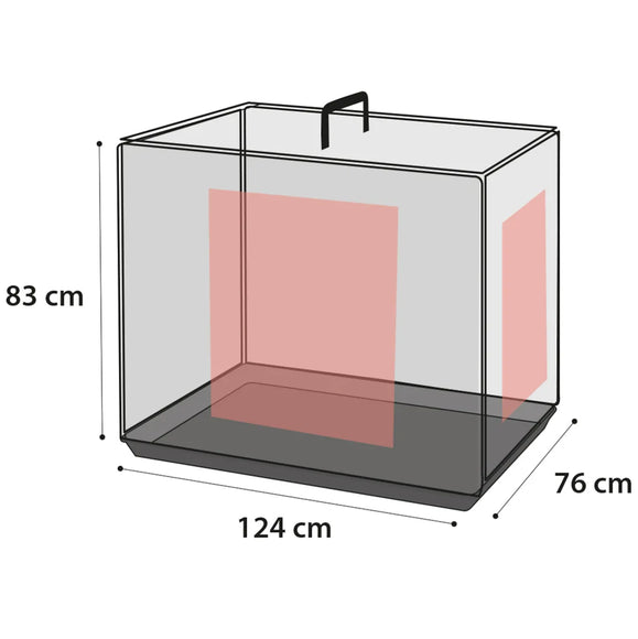 Flamingo Mezo Black Metal Dog Cage XXL – Sturdy Spacious Crate with Secure Double Doors
