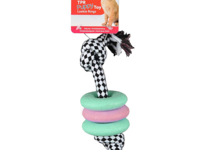 Flamingo Puppy Rings – Soft Chew Toy Set with Durable Textured Design for Playtime