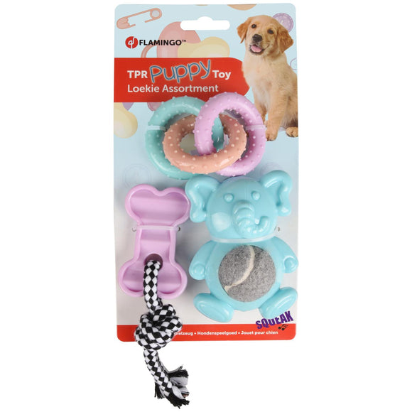 Flamingo Puppy Toys – Soft Chewable Play Set with Durable Textures and Fun Shapes