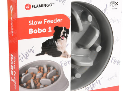 Flamingo Bobo 1 Slow Feeder Bowl – 500ml Anti-Gulping Design, Durable Plastic