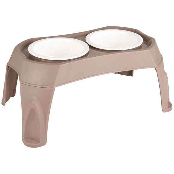 Flamingo Mangi Double Bowl Stand – Elevated Stainless Steel Bowls, 2x675ml, Stable Design