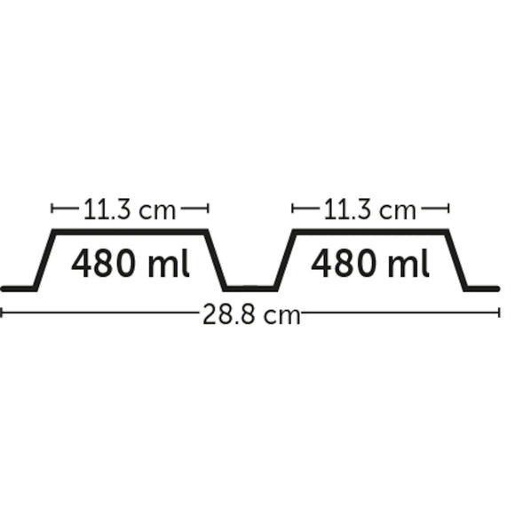 Flamingo Combo Mangi Taupe Double Bowl – Non-Slip Dual 480ml Feeding Station, Easy-Clean Design
