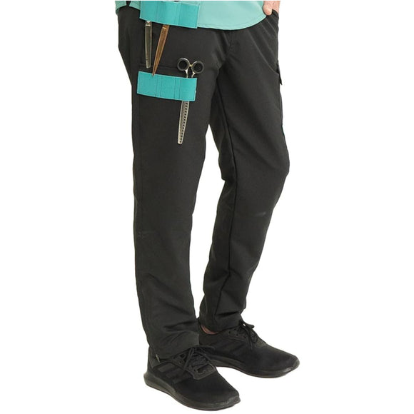 Artero Berlin Black Cargo Grooming Pants – 4-Pocket, Lightweight, Medium Size