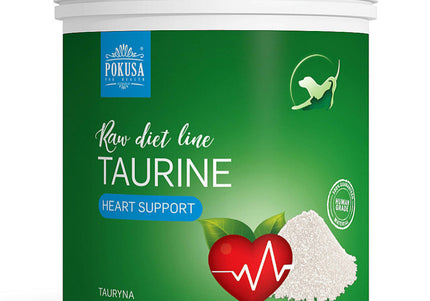 Pokusa RawDietLine Taurine Powder Supplement – Pure Formula, 400g, Supports Vital Functions